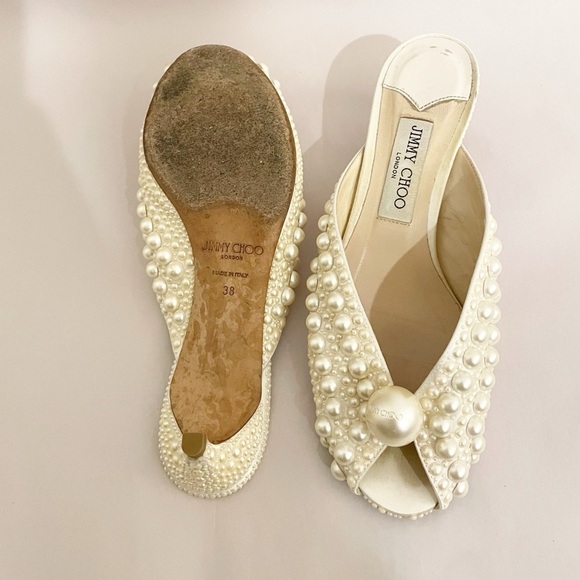 Jimmy Choo Women's Samantha Pearl Kitten Heel - Picture 16 of 16